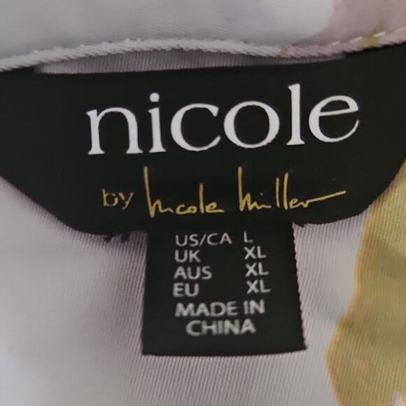 Nicole by Nicole Miller Floral Button-Down Blouse Women’s Size Large NWOT - Picture 6 of 6